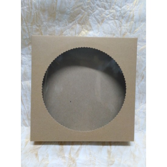 Коробка-крафт для пряника, цукерок, біжутерії з віконцем, 200*200*35 Коробка-крафт для пряника, цукерок, біжутерії з віконцем, 200*200*35