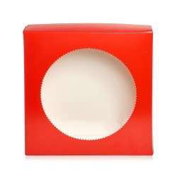 Коробка для пряників "Коло" червона, 200*200*35