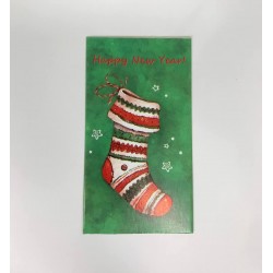 Бірка «Happy New Year» шкарпетка #1. 50 * 90, 20 шт.