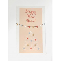 Бірка Happy New Year! ялинка #11. 50 * 90, 20 шт.