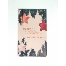 Бірка Merry Christmas and Happy New Year зірки #18. 50 * 90, 20 шт.