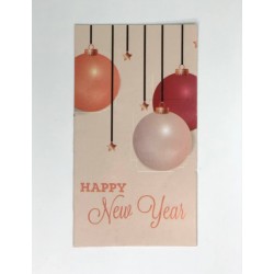 Бірка Happy New Year новорічні іграшки #20. 50 * 90, 20 шт.