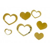Акриловый набор "Сердечки", 7 шт. разных размеров