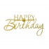 Топпер акриловый боковой "Happy Birthday" золото, 100*45