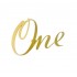 Топпер акриловый боковой “One” золото, 100 мм