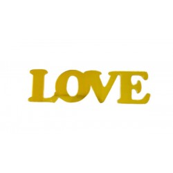 Топер акриловий боковий “Love” золото, 75*22
