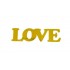 Топер акриловий боковий “Love” золото, 75*22