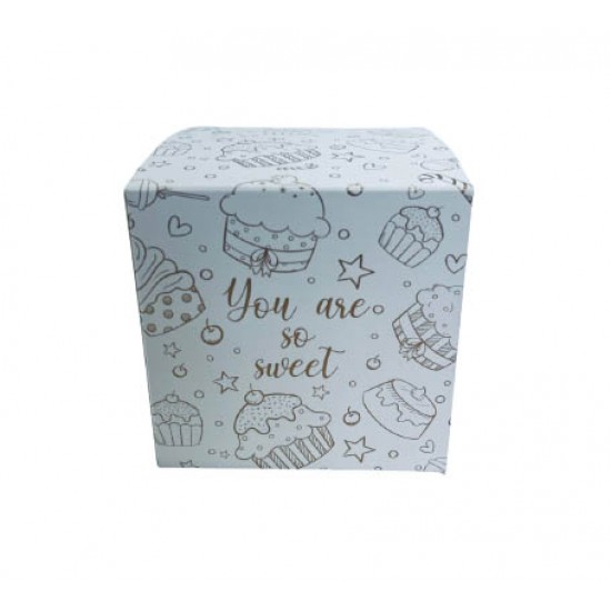 Коробка на 1 капкейк «You are so sweet» без вікна, 90*90*90 Коробка на 1 капкейк «You are so sweet» без вікна, 90*90*90