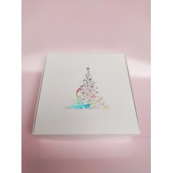 Коробка "Ялинка" з тисненням голограми, 200*200*50 Коробка "Ялинка" з тисненням голограми, 200*200*50