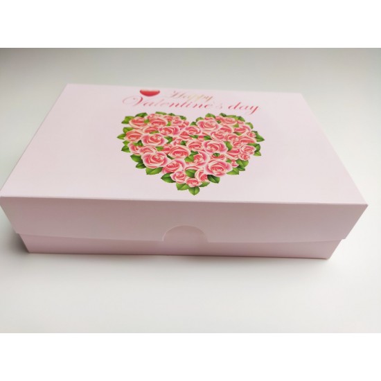 Коробка "Happy Valentine's Day" для еклерів, 225*150*60 Коробка "Happy Valentine's Day" для еклерів, 225*150*60