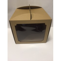 Коробка для торта "Бура-бура" з вікном, 300*300*300