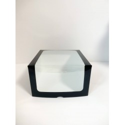 Коробка для торта "Чорна із синім відтінком", 250*250*150