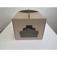 Коробка для торта "Бура-бура" з вікном, 300*300*250