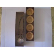 Картонна коробка (крафт) із прозорою кришкою, 300*70*30