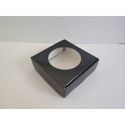 Коробка "Чорна" лакована для макаронс, пряників, цукерок, 100*100*36