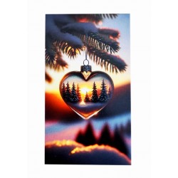 Бірка «Ялинка з сердечком». 50*90, 20 шт.