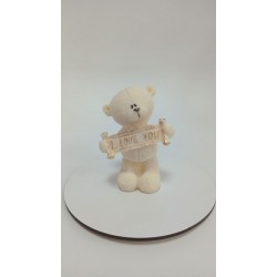 Фигурка из шоколадной глазури "Мишка I love you"