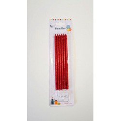 Свічки червоні з блиском, 6 шт. Свічки червоні з блиском, 6 шт.