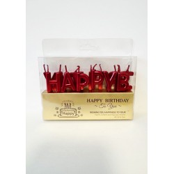 Свічки для торту "Happy Birthday" червоні Свічки для торту "Happy Birthday" червоні