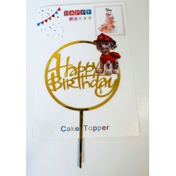 Топпер "Happy birthday” Щенячий патруль №3, акриловий пластик, 110*170 Топпер "Happy birthday” Щенячий патруль №3, акриловий пластик, 110*170