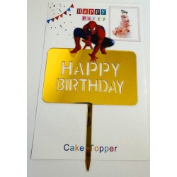 Топпер "Happy birthday” Людина-павук, акриловий пластик, 100*170