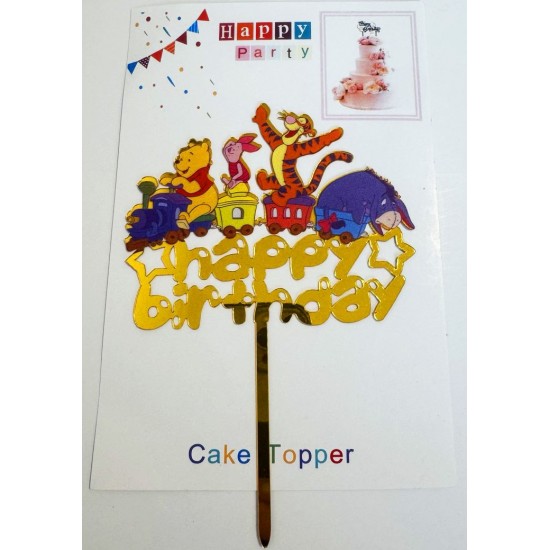 Топпер "Happy birthday” Винни-Пух, акриловый пластик, 110*150