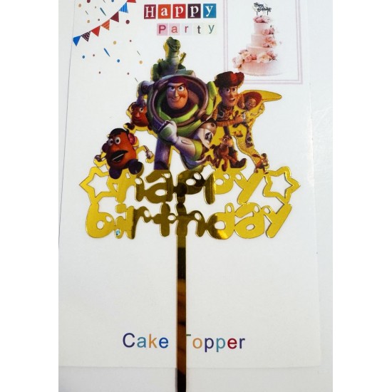 Топпер "Happy birthday” Игрушки, акриловый пластик, 110*170