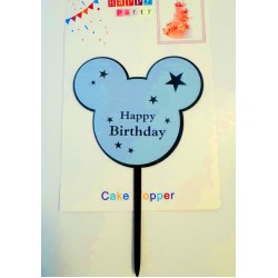 Топпер "Happy birthday” Міккі і Мінні Маус №7, акриловий пластик, 110*170