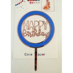 Топпер "Happy birthday” в колі №3, акриловий пластик, 110*170 Топпер "Happy birthday” в колі №3, акриловий пластик, 110*170