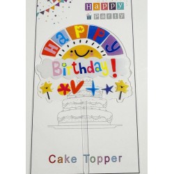 Топпер "Happy birthday” Сонечко, акриловий пластик, 110*160