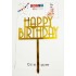 Топпер "Happy birthday” классика золото, акриловый пластик, 110*160