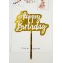 Топпер "Happy birthday” бело-золотой, акриловый пластик, 110*160