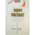 Топпер "Happy birthday” шестигранний білий, акриловий пластик, 110*160