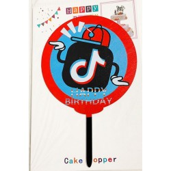 Топпер "Happy birthday” TikTok #2, акриловый пластик, 110*160