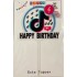 Топпер "Happy birthday” TikTok #3 прозорий, акриловий пластик, 110*160