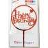Топпер "Happy birthday” рожевий сердечки №164, акриловий пластик, 110*160