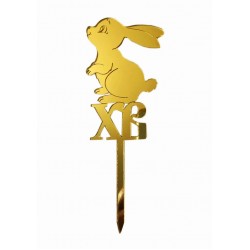 Топпер акриловий "Зайченя”, золото, 110 мм