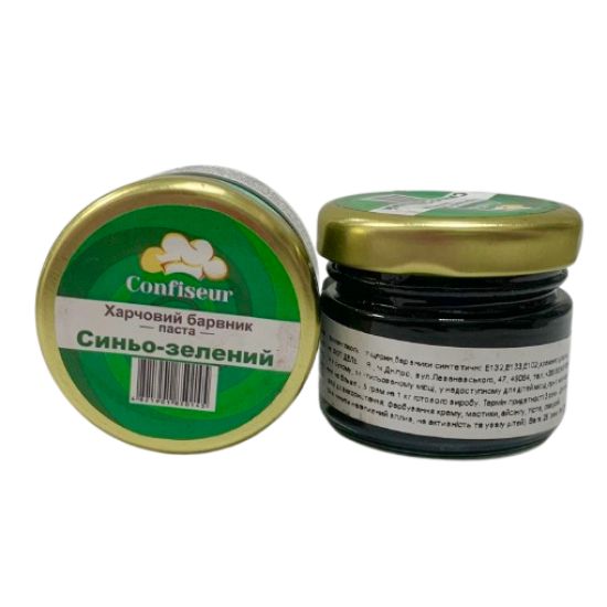 Барвник-паста Confiseur "Синьо-зелений", 25 г