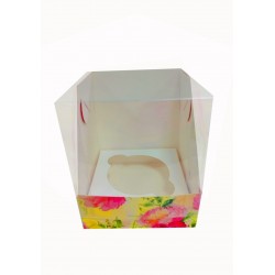 Коробка-акваріум на 1 капкейк квіткова, 110*90*90 Коробка-акваріум на 1 капкейк квіткова, 110*90*90