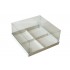 Коробка "Акваріум" біла з ложементом для  мусових тістечок на 4 шт., 170*170*80
