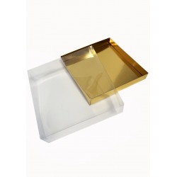 Коробка "Акваріум" золото, 170*170*50мм Коробка "Акваріум" золото, 170*170*50мм