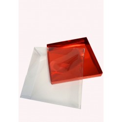 Коробка "Акваріум" червона, 170*170*50мм Коробка "Акваріум" червона, 170*170*50мм