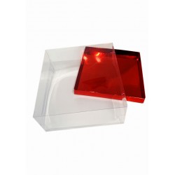 Коробка "Акваріум" червона, 170*170*80мм