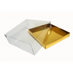 Коробка "Акваріум" золото, 200*200*70мм
