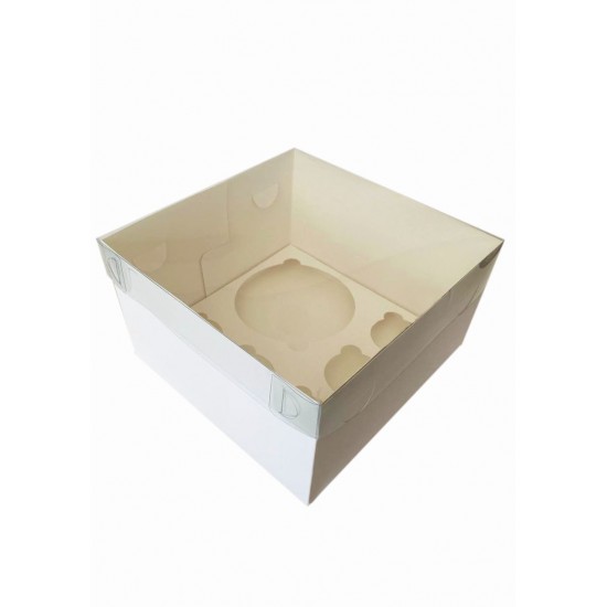 Коробка для торта з пластиковою кришкою, 250*250*150