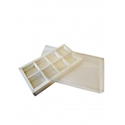 Коробка для моті на 8 шт. біла, 258*128*35 Коробка для моті на 8 шт. біла, 258*128*35