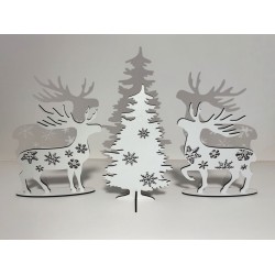 Набор праздничный "Новогодний" из трех частей на подставке.