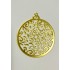 Золота акрилова прикраса на ялинку "Золоті візерунки", 80*70мм